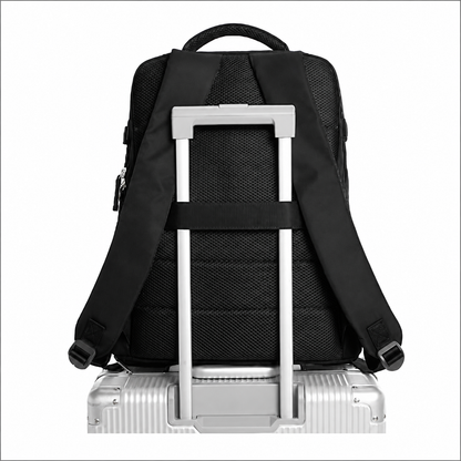 Travel Business Backpack ALMATY, With USB Port, 31x22x46cm Oxford, Black