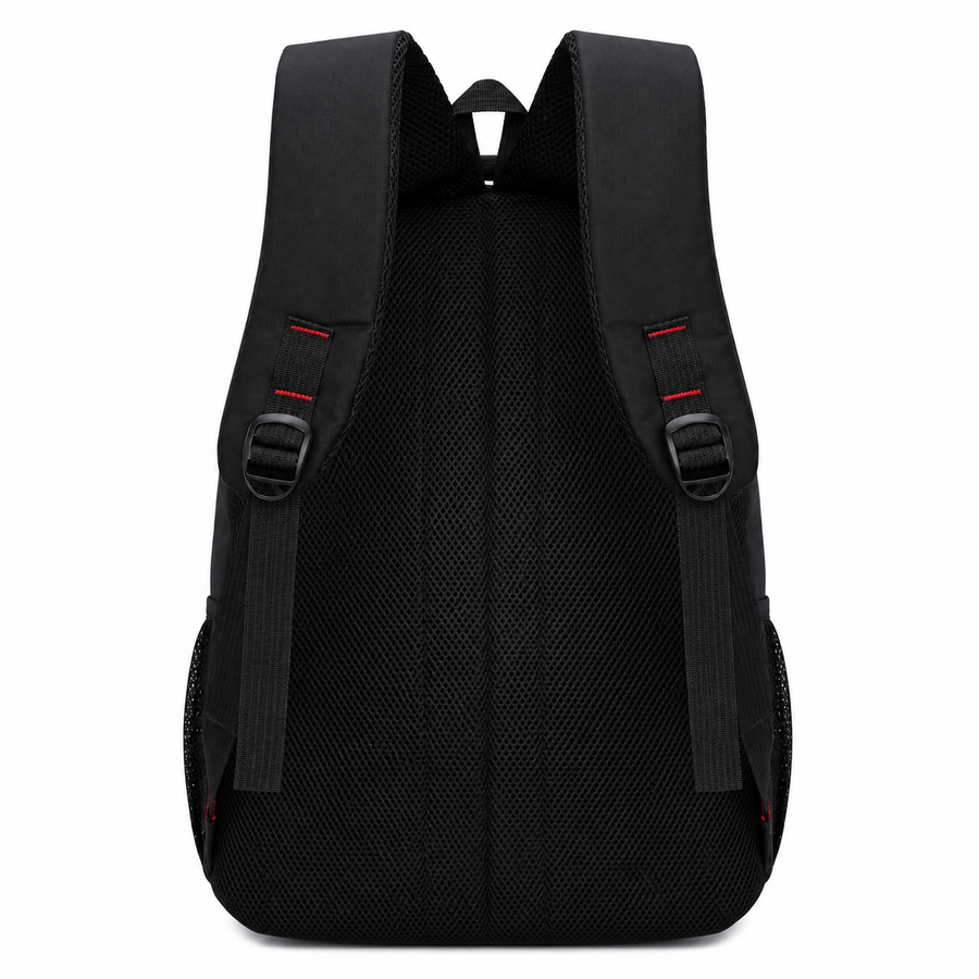 Rucsac Travel Business BAKU, 48x32x18 cm, Oxford, Negru si Albastru