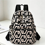BUKHARA Travel Business Backpack, 28x15x35 cm, Oxford, Black and White