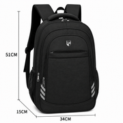 Rucsac Travel Business NAKHCHIVAN, 51x34x15 cm, Oxford, Negru si Alb