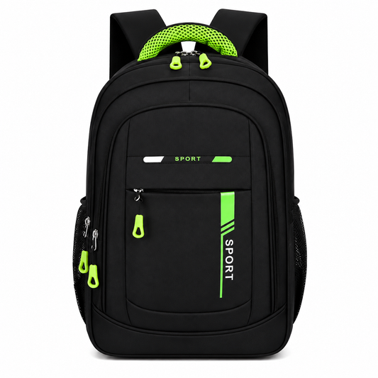 Rucsac Travel Business SHEKI, 47x32x14 cm, Oxford, Negru si Verde