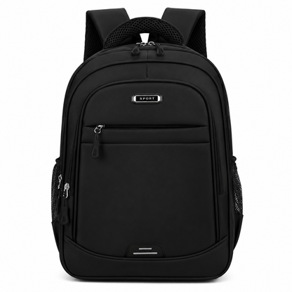 Rucsac de Scoala BOYSUN, 47x32x14 cm, Oxford, Negru si Alb