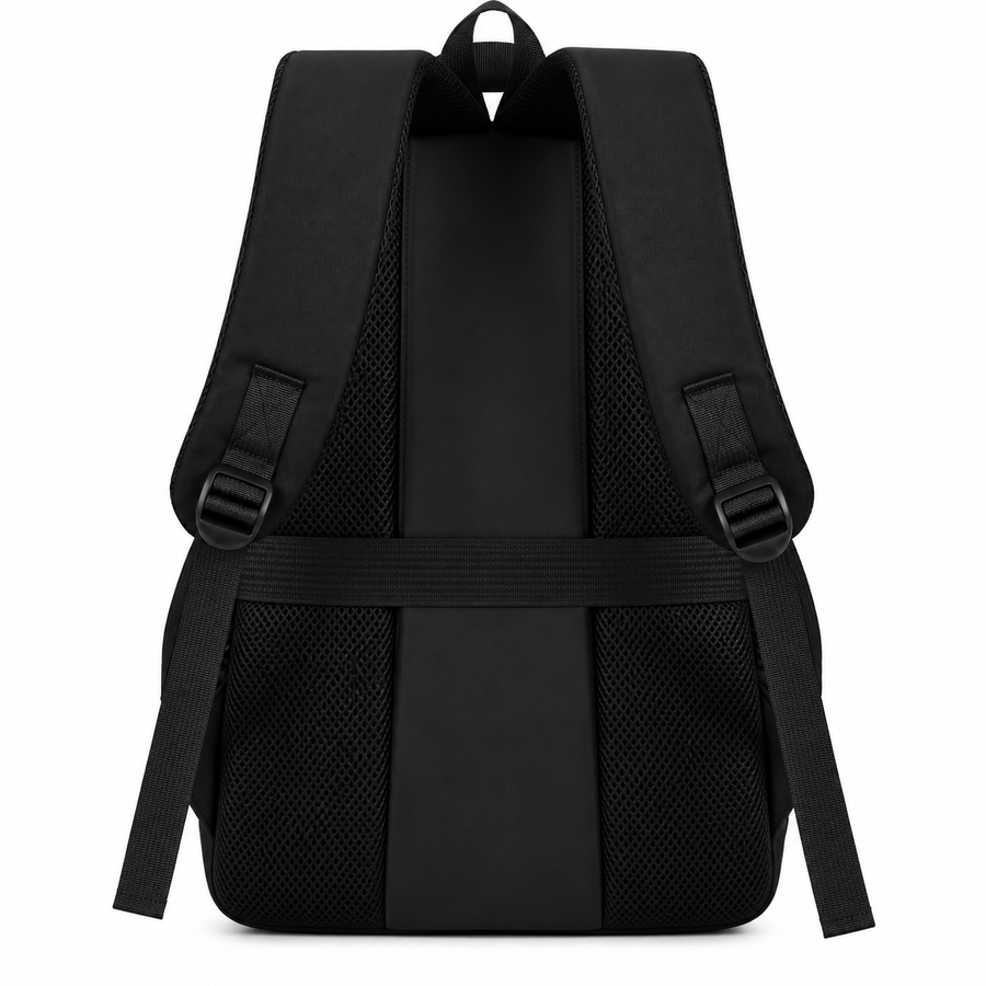 Rucsac de Scoala BOYSUN, 47x32x14 cm, Oxford, Negru si Alb