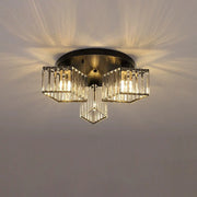 Sasha Modern Classic Chandelier, LC117/3BK, 3x E27, Metal and Crystal, Black, Lampshade