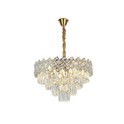 WINDSOR Nobile Crystal Chandelier 5xE27, Diameter 40cm, Shiny Gold, Adjustable Height