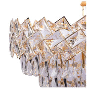 WINDSOR Nobile Crystal Chandelier 5xE27, Diameter 40cm, Shiny Gold, Adjustable Height