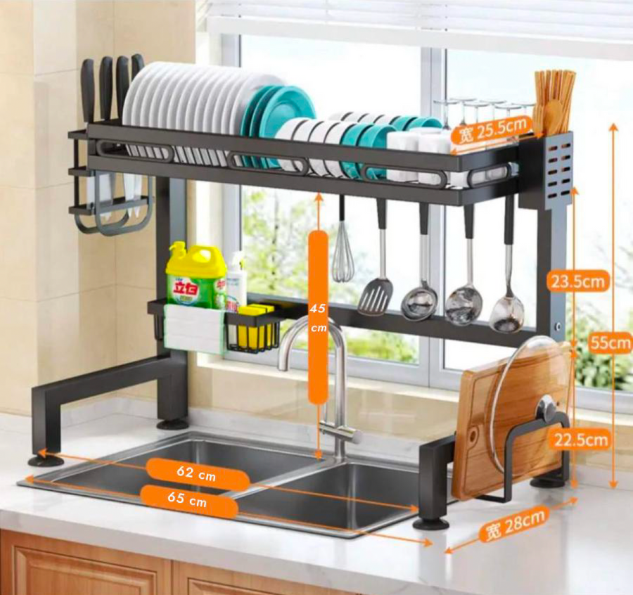 Organizator chiuveta pentru uscat vasele, otel inoxidabil