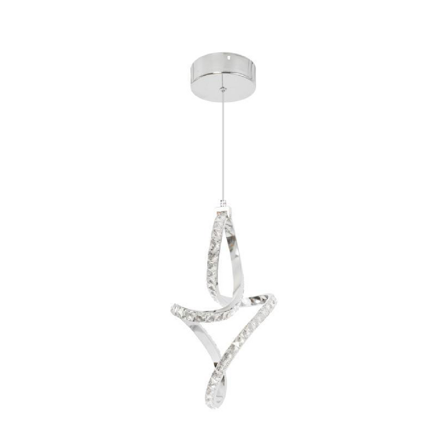 Osiris LED pendant, 24W, Crystal, Chrome -19A