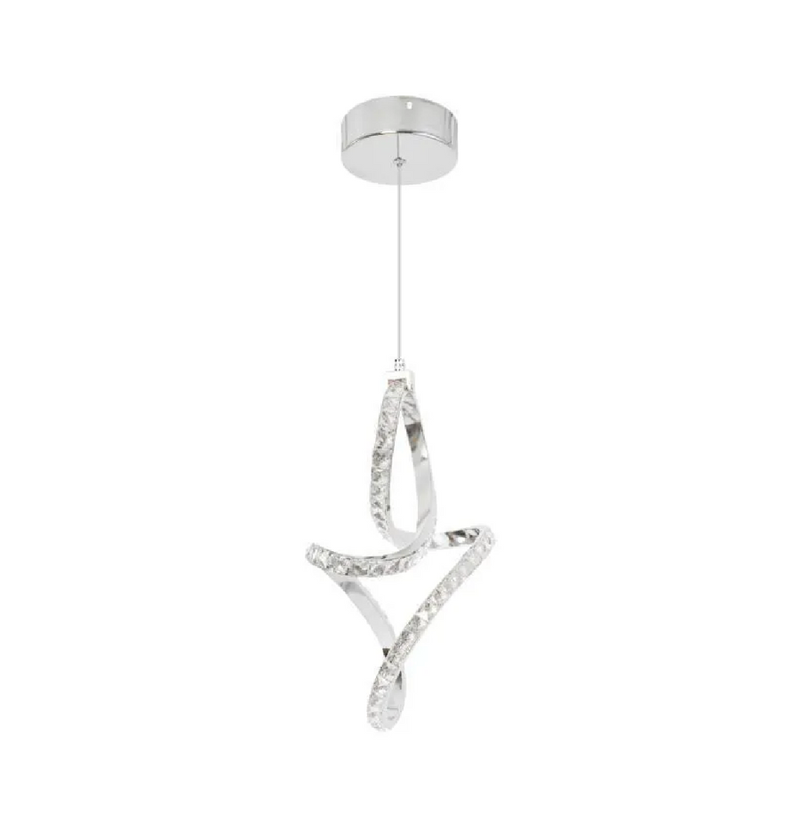 Osiris LED pendant, 24W, Crystal, Chrome -19A