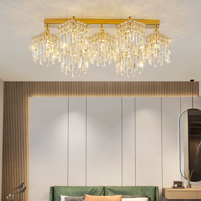Crystal Chandelier CC180/7GD, 70cm, 7xE14, Gold