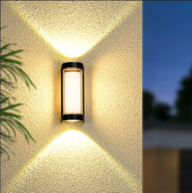 Han Outdoor LED Wall Lamp, 12W, Metal, Black
