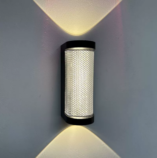 Han Outdoor LED Wall Lamp, 12W, Metal, Black