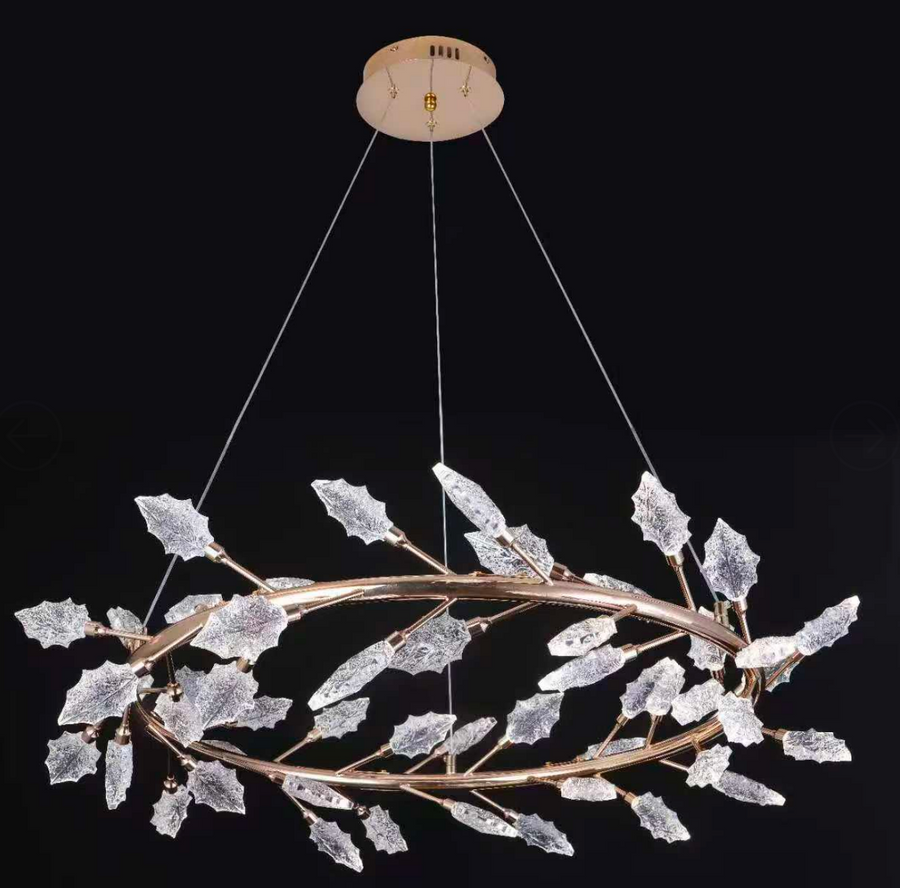 Crystal Chandelier, LED, TOCCATA Largo, 36W, Neutral light, Diameter 60cm, Gold, Adjustable Height