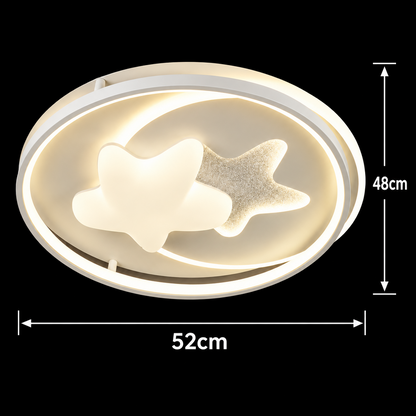 LED chandelier with remote control ISTARAVSHAN, Shape of Heavenly Bodies, 87W, Cold/Warm/Neutral light, Dimmable, White
