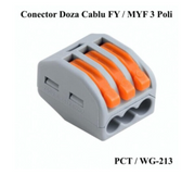 LED Chandelier / Mirror Connector - Rapid, 3 Poles, Screwless Installation