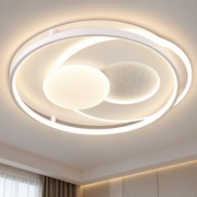 LED chandelier with remote control ISTARAVSHAN, Round shape, 86W, Cold/Warm/Neutral light, Dimmable, White