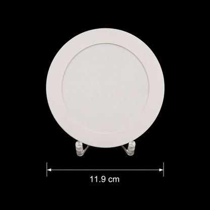 Spot LED AKTOBE, Ø11.9cm, 6W, Rotund, Lumina Rece, Alb, Metal si Acrilic