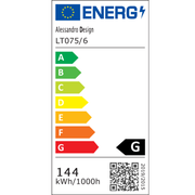 LED chandelier with remote control and crystal NOVA ROTONDA RGB 144W, 6 Circles, Cold/Warm/Neutral light, Dimmable, Glossy Chrome