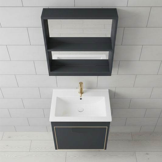 Bathroom Furniture Set, Black, PVC, T346/40