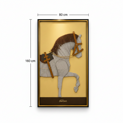 Tablou Sticla Cal Nobil, 80 x 160 cm, Sticla si MDF