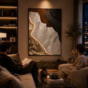 Tablou Sticla cu iluminare LED Raul de Aur, 80 x 120 cm, 24W, Lumina Neutra, Aliaj de Aluminiu si MDF