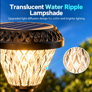 LED Solar Lamp for Outdoor Pole KATTAKURGAN, 8W, Warm/Cold/Neutral Light + RGB, Round Shape, Aluminum, Black, Dimmable