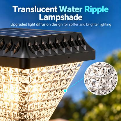 LED Solar Lamp for Outdoor Pole KATTAKURGAN, 8W, Warm/Cold/Neutral Light + RGB, Square Shape, Aluminum, Black, Dimmable