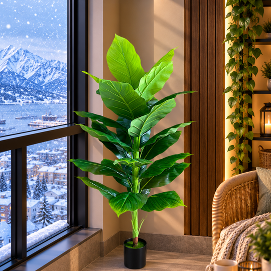 Musa Banana Type Artificial Plant, 150 cm, Green