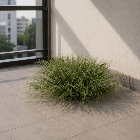 Artificial Plant Curved Onion Grass Bush, 38cm, High Density, Dark Green, Potless
