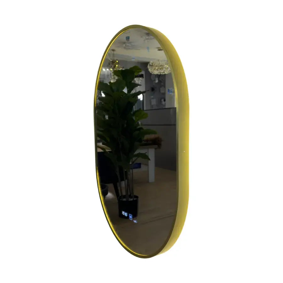 60x80cm oval LED mirror returns Marcello System Defrosting Clock & Dimable Thermometer
