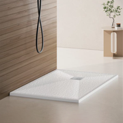 Rectangular shower tray 80x100 cm, slim 3 cm, glossy white