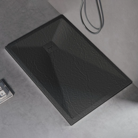 Rectangular shower tray 80x100 cm, slim 3 cm, dark gray