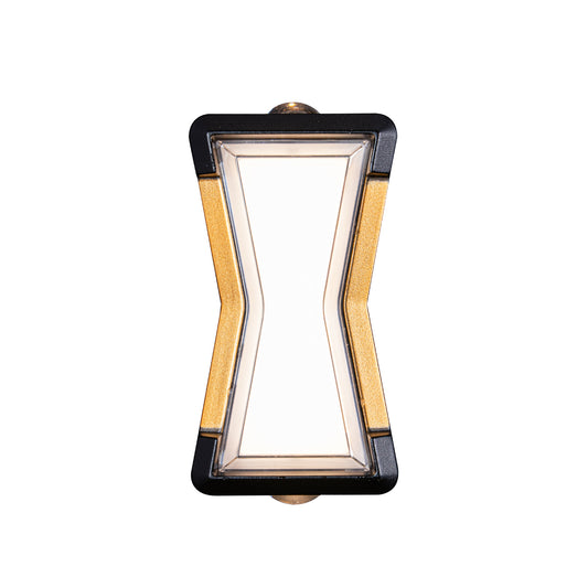 Fantas Outdoor and Indoor LED Wall Lamp, 2 Sources x 1W, IP65, Metallic, Black, 3000K