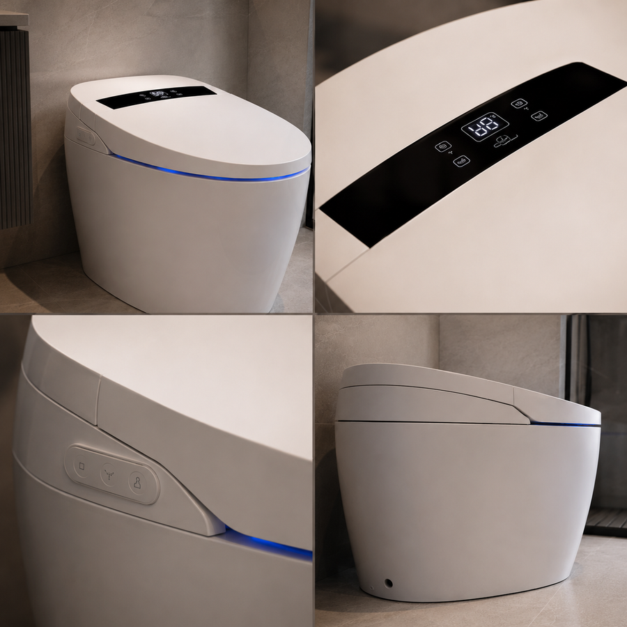 YUKON Toilet, Simplified Version, With Modern Design, White