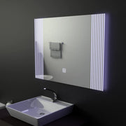 Rectangular LED Mirror 80x60cm Infinity Frame Basic Touch