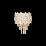 Aplica tip candelabru cristal PETAL 3xE14, 28 cm, Auriu, Inaltime Reglabila, Metal si Cristal