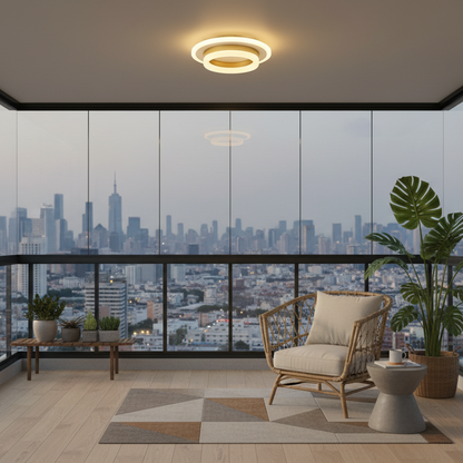 LED chandelier SOLENA ROTONDA 21W, Diameter 25cm, Cold/Warm/Neutral light, Golden White