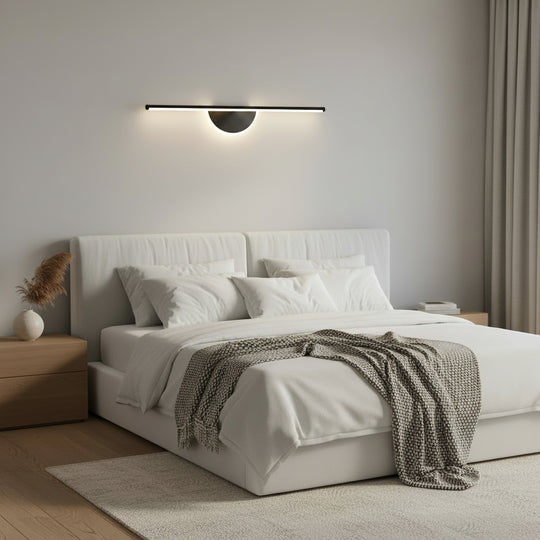 Decorative LED wall lamp BARAM, 21W, 60cm, Warm / Neutral / Cold Light, Black, Metal and Acrylic