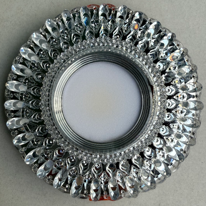 LED Spot ORBITA, 5W, Round, Cold Light + RGB, White, Resin and Glass