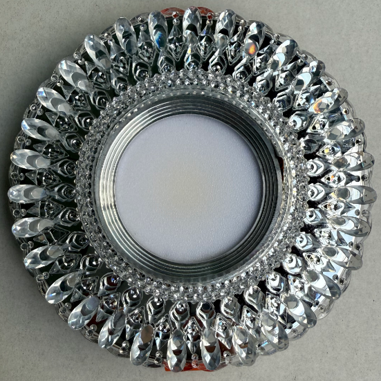 LED Spot ORBITA, 5W, Round, Cold Light + RGB, White, Resin and Glass