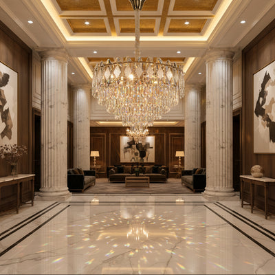VELVET Crystal Chandelier Eleganza, 12xE14, D60 cm, Gold, Adjustable Height, Metal and Crystal