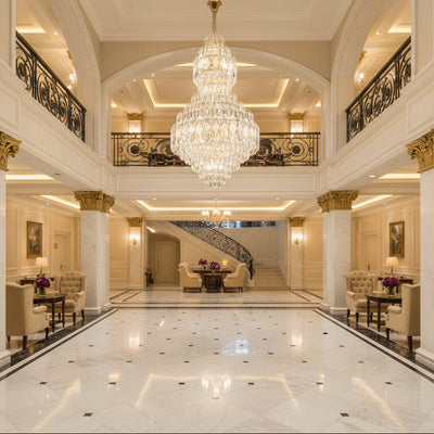 VELVET Regalis Crystal Chandelier, 29xE14, D80 cm, Gold, Adjustable Height, Metal and Crystal
