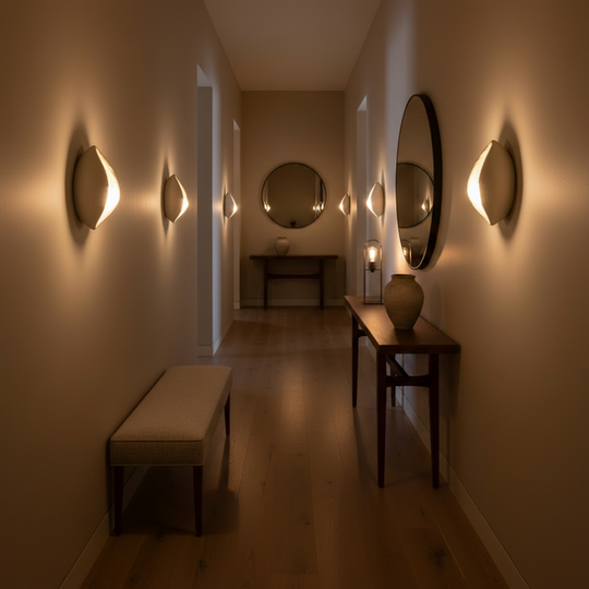 Decorative wall lamp CONCHA, 30x35cm, 1xE27, Polystyrene, White