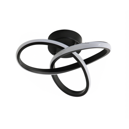 VERTEX Infinitum LED Chandelier, 42W, 2 Circles, Cold/Warm/Neutral Light, Black