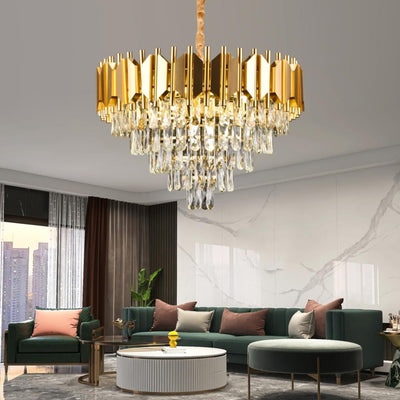 Braylen Crystal Chandelier 8x E27 Diameter 60cm Gold