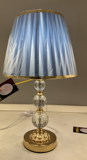 Veioza VZ213BL, 1x E27, Metal and Textile, Blue and Gold