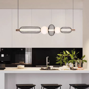 Suspended LED Chandelier LM551/5BK, 28W, Light 3000/4000/6000K, Black, Adjustable Height