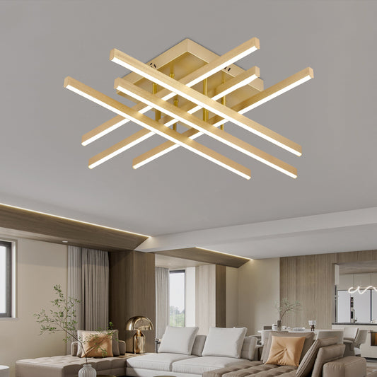 LED Chandelier with Remote Control Aroldo 80W Dimmable Black