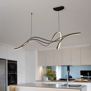 Suspended LED chandelier with remote control INFINITY HALO 138W, Cold/Warm/Neutral light, Dimmable, Black, Height Adjustable