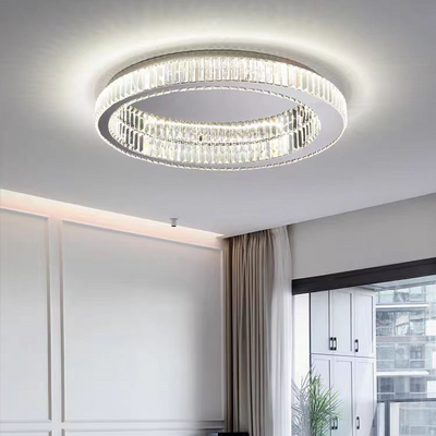 LED chandelier with remote control and crystal VERTUS 31W, 49cm, Circle, Cold/Warm/Neutral light, Dimmable, Chrome
